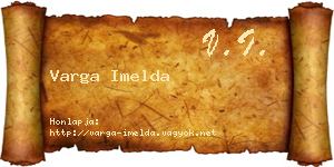 Varga Imelda névjegykártya